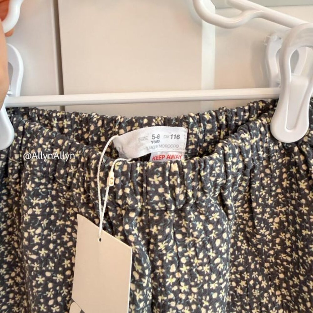 Zara NWT Kids Harem Pants - Pale Floral - 5-6T - Picture 10 of 11